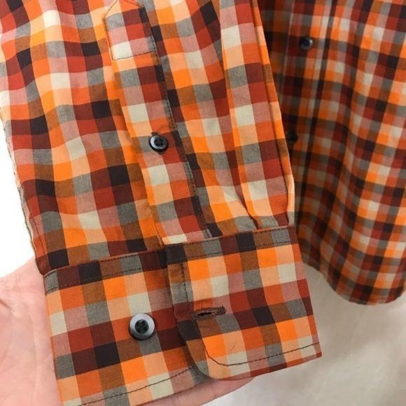 Saddlebred XL Orange Long Sleeve Button Down Shirt - Picture 3 of 10